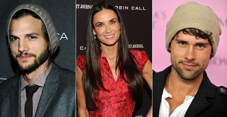 Preocupada com a diferença de idade, Demi Moore teria traído seu marido, Ashton kutcher, com o ator  Ben Hollingsworth, ainda mais novo que ela - Getty Images