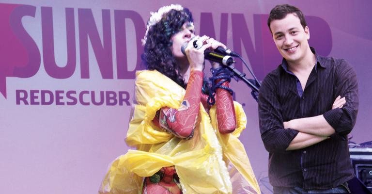 A cantora Cibelle e Rafael Cortez em lançamento de projeto de marca de protetor solar na capital paulista.