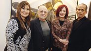 A curadora da mostra, Adriana Rede, recebe o artista plástico Antonio Henrique Amaral, Maria Alice Millet e John Ciallelo em mostra beneficente de artes, em SP.