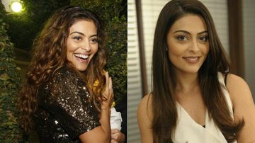 Juliana Paes: fios ao natural na vida real e escovados na ficção - AgNews/ Rede Globo