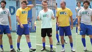 Galãs da televisão mostram habilidade em jogo de futebol beneficente no Rio de Janeiro - Roberto Filho/AgNews