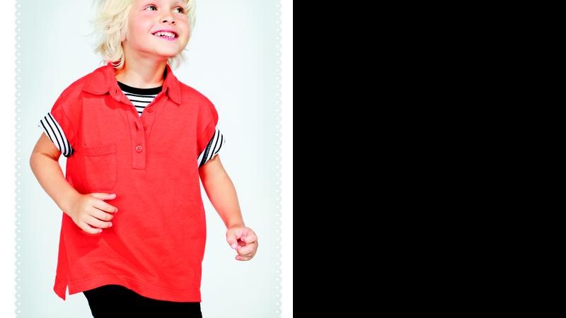 Bermuda de popeline, camiseta e polo de algodão PETIT BATEAU, tel. (11) 3081-2112,                 www.petit-bateau.com - Divulgação