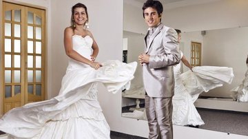 Em SP, o casal confere looks para subir ao altar, no dia 10 de dezembro. - Gabriel Chiarastelli