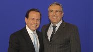 João Doria Jr. Grava com o ministro da Saúde, Alexandre Padilha, para a atração da Band, em SP.