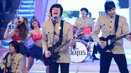 Vestido de John Lennon, Rodrigo Faro homenageia os 'Beatles' - Antonio Chahestian / Divulgação Record