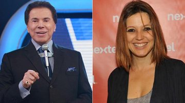 Patrícia de Sabrit encontrou por acaso com Silvio Santos em uma locadora em São Paulo - Fotomontagem