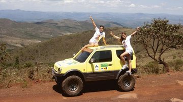 Em meio às montanhas, elas curtem a paisagem mineira. - Júnia Garrido