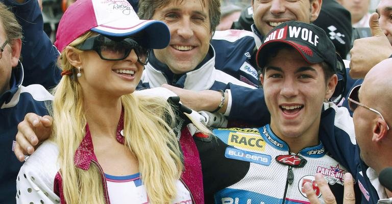 Paris Hilton e Maverick Viñales - Albert Gea/Reuters