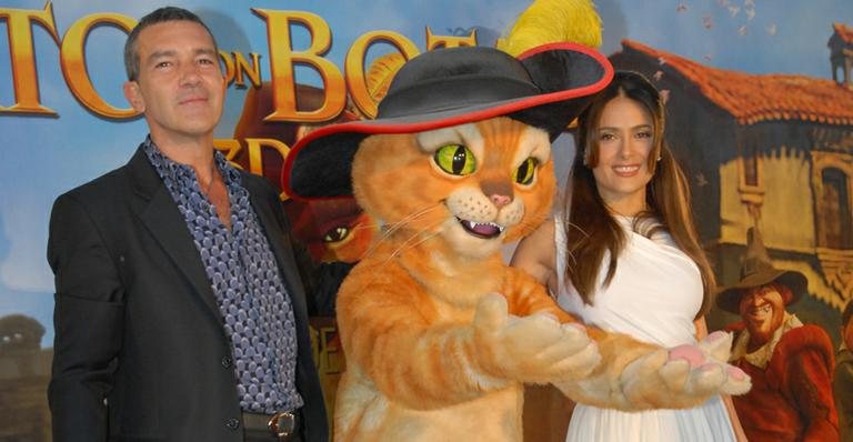 Antonio Banderas e Salma Hayek lançam 'O Gato de Botas' em Buenos Aires, Argentina - Grosby Group