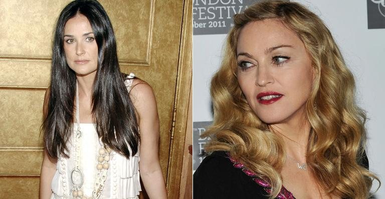 Após dramática separação, Demi Moore está recebendo conselhos de Madonna