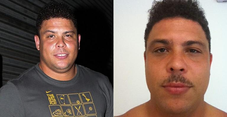 Ronaldo fica melhor com ou sem bigode? - Manuela Scarpa / PhotoRioNews e Twitter