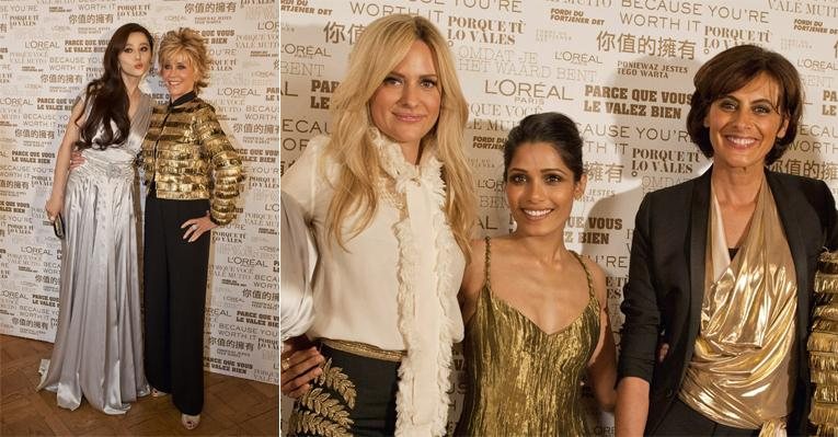 A atriz chinesa Fan Bingbing tieta Jane Fonda. Aimee Mullins, Freida Pinto e Inès de la Fressange no elegante tapete vermelho. - Alvaro Teixeira