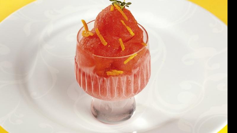 Sorbet de Campari e baunilha - André Ctenas