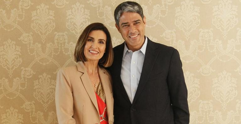 Fátima Bernardes e William Bonner - TV GLOBO / Alex Carvalho