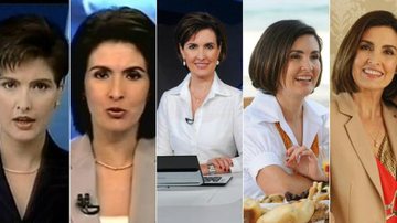 Fátima Bernardes e seus diferentes cortes de cabelo na bancada do 'Jornal Nacional' - Reprodução/ Divulgação Rede Globo