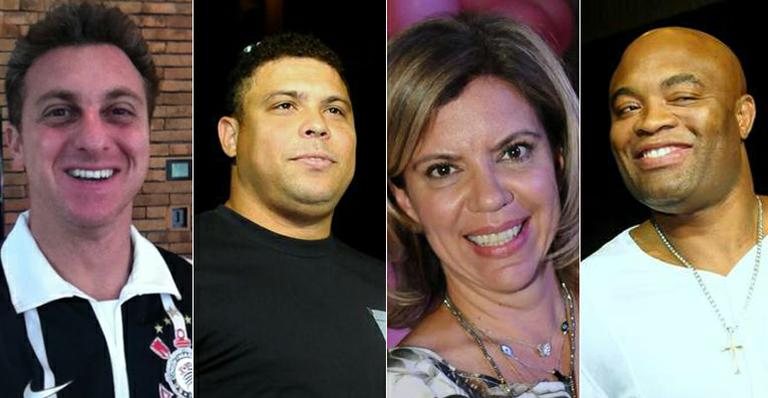 Luciano Huck, Ronaldo, Astrid e Anderson Silva - Reprodução/Twitter e AgNews