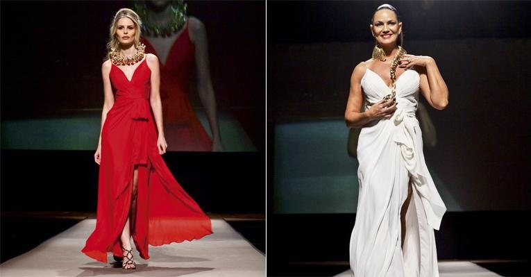 Luiza e Yasmin em desfile de joias, em Goiânia. - Gabriel Chiarastelli