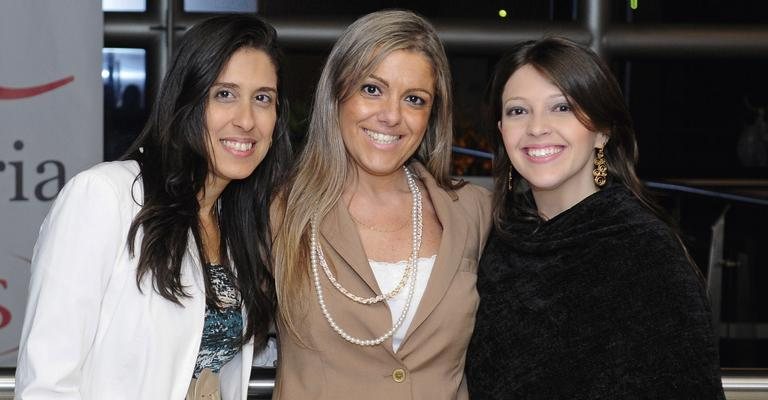 Veronica Coelho, Vanessa Esteves e Josiane Stringhini em evento de empresa de processamento de proteína animal, em São Paulo.