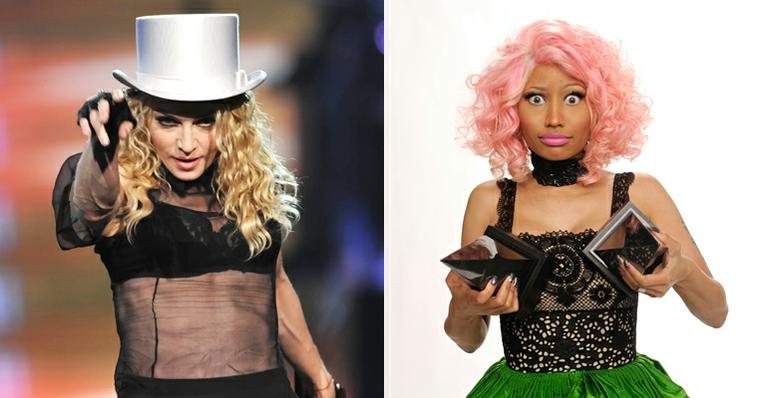 Madonna beija Nicki Minaj na boca - Getty Images