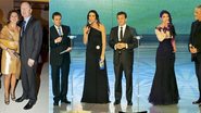 Mano Menezes e sua Maria Inês prestigiam o Prêmio Craque do Brasileirão 2011, em SP. No palco, os apresentadores Tiago Leifert, Glenda Kozlowski e Luciano Huck com os artistas Paula Fernandes e Zé Ramalho. - Fábio Miranda