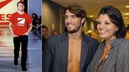 Leo Miggiorin participa de evento de moda e leva sua alegria a Brasília. No detalhe, o ator Rodrigo Bonadio e a amiga a estilista Anna Paula Osório. - Fotoforum