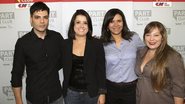 Marcos Gonzalez, Viviane Tomazini, Lilian Arevalo e Perla Gonzalez, irmã de Marcos, vão a coquetel de lojistas que celebra os bons resultados de 2011, em SP.