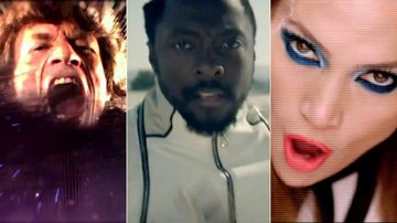 Jennifer Lopez e Mick Jagger com Will.I.Am no clipe de T.H.E (The Hardest Ever) - Reprodução