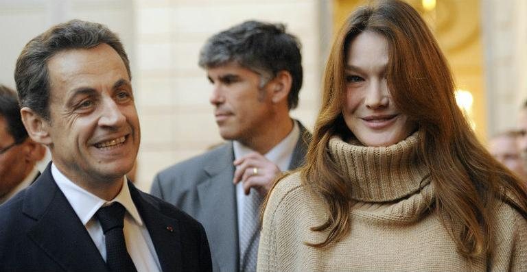 Carla Bruni e Nicolas Sarkozy em primeira aparição pública após nascimento de Giulia - Grosby Group