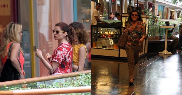 Débora Bloch e Regina Casé circulam por shopping carioca - Daniel Delmiro / AgNews