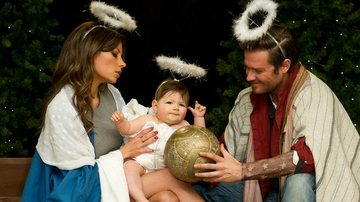 Sósias de Victoria, David Beckham e Harper Seven fazem cena de presépio de Natal - Getty Images