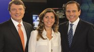 Paulo Nigro e Alessandra Restaino são recebidos por João Doria Jr., na atração que ele comanda na Band, SP.