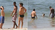 Marcos Frota leva o filho Davi à praia - AgNews/Dilson Silva