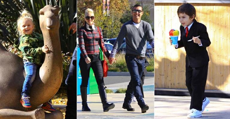 Gwen Stefani, Gavin Rossdale, Kingston e Zuma passeiam no zoológico na véspera do Natal - GrosbyGroup