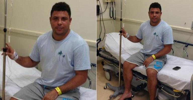 Com dengue, Ronaldo posta foto no hospital - Reprodução Twitter