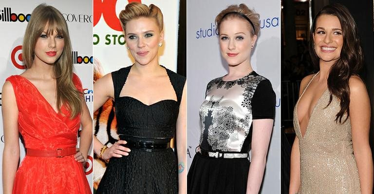 Taylor Swift, Scarlett Johansson, Evan Rachel Wood e Lea Michele - Getty Images