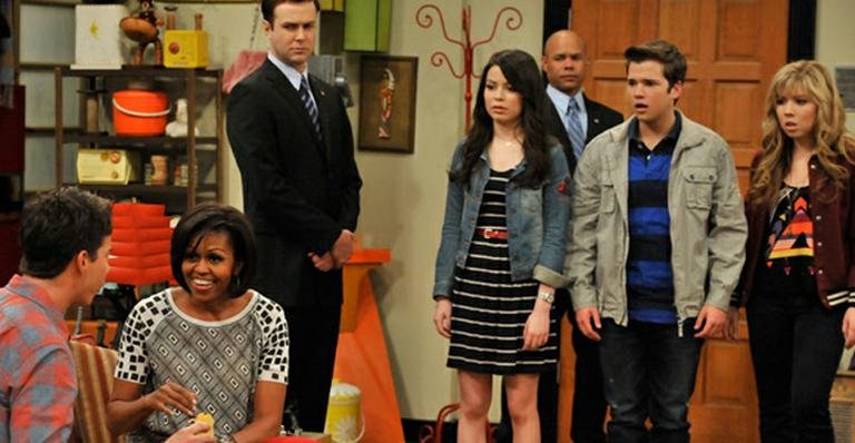 Michelle Obama no seriado infanto-juvenil 'iCarly' - Divulgação