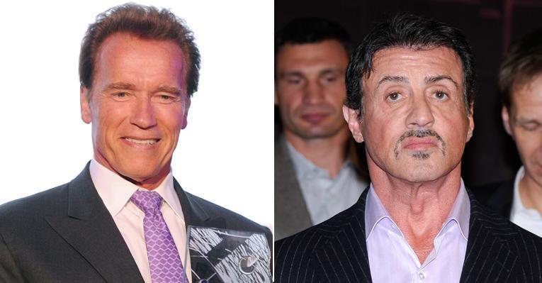 Arnold Schwarzenegger / Sylvester Stallone - Reprodução/Getty Images