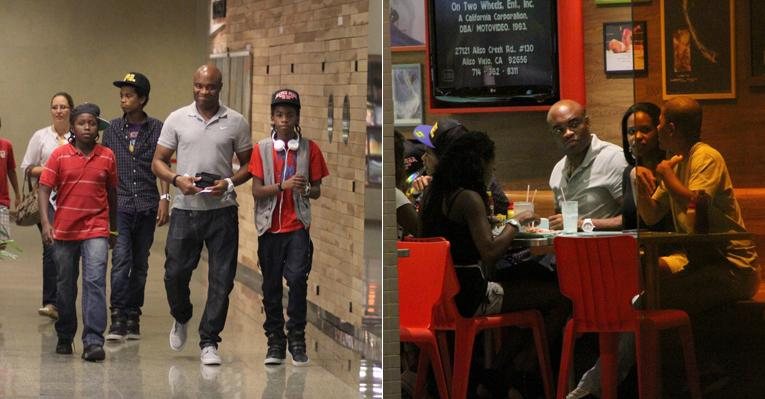 Anderson Silva com os filhos - AgNews/Photo Rio News