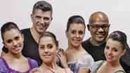 Anderson Bueno e Gil Oliveira com as bailarinas Nathalia dos Santos, Debora de Souza, Natalia Cesário e Liliane Machado, de Um Conto de Natal, no interior de SP.