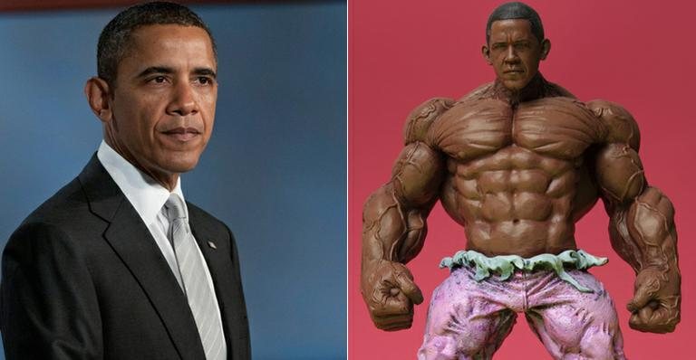 Barack Obama em versão Incrível Huck - Getty Images; Splash News / splashnews.com