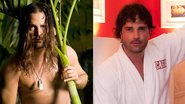 Antes e depois: Rodrigo Phavanello com o visual de 'Rei Davi' e após cortar as madeixas - Márcio Nunes