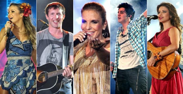 Claudia Leitte, James Blunt, Ivete Sangalo, Luan Santana e Paula Fernandes agitaram o público no festival - Eduardo Freire e Uran Rodrigues