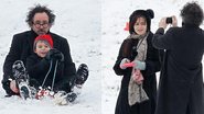 Tim Burton com Helena Bonham e Bill Ray - Splash News www.splashnews.com