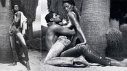 No deserto de Sonora, na Califórnia, a top exibe sensualidade em campanha de linha de jeans de famosa grife. Profissionalismo da gaúcha com o modelo inglês Ryan Barrett. - The Grosby Grouop