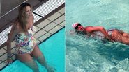 Luana Piovani se exercita em piscina em hotel do Rio de Janeiro - Delson Silva / AgNews