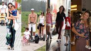 Famosos curtem o domingo ao lado da família - Foto Montagem