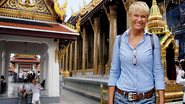 A apresentadora se encanta com a beleza do Grand Palace, em Bangcoc, capital da Tailândia. Acostumada a passar as férias nos EUA, Xuxa resolveu inovar. - arquivo pessoal