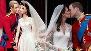 William e Kate, nas versões Barbie e real - Reprodução e Getty Images