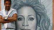 Roberto Camasmie faz quadro de Whitney Houston - Divulgação