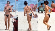 Luiza Brunet exibe boa forma na praia de Ipanema, no Rio de Janeiro - GIl Rodrigues e Edson Teófilo/PhotoRio News